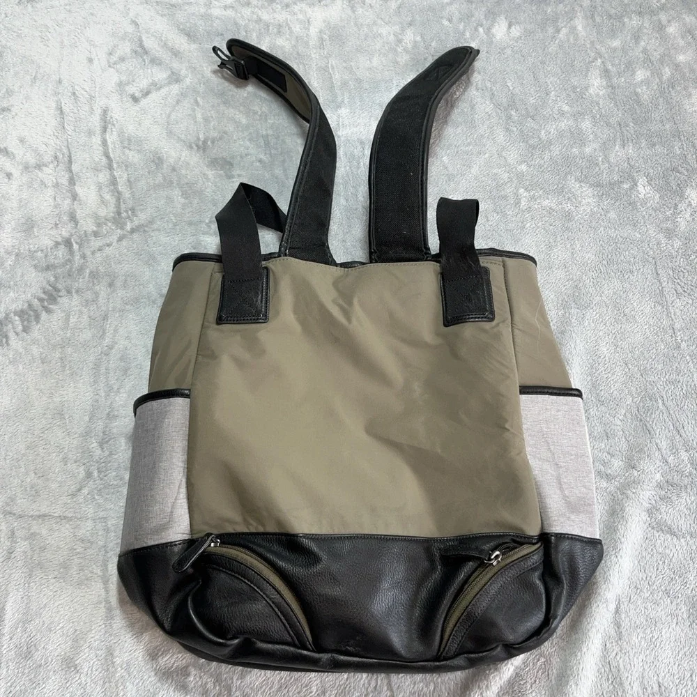 LOLE Lily Convertible Tote Bag Backpack Green/Black Business Laptop School